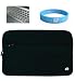 Protective Durable Neoprene Black* Sleeve Case for 15 inch Dell Studio S15z,15V,15Z Laptops + Clear
