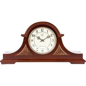 River City Clocks English Tambour Clock with Cherry Finish and Four Different Chimes - 10 Inches Tall - Model # 3104C