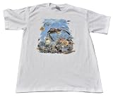 Solar Turtle White 100% cotton short sleeve crew neck T shirt