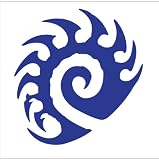Starcraft 2 Zerg Sticker Decal. Peel and Stick. Blue