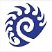 Starcraft 2 Zerg Sticker Decal. Peel and Stick. Blue