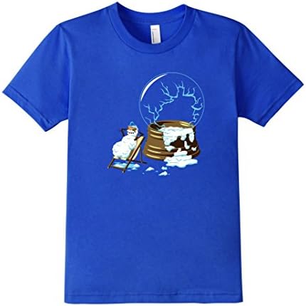 "Winter Break" funny winter snowman snow globe t-shirt - Kids 6 - Royal Blue