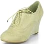 Dekorative Damenschuhe Wedge Pumps mit Schn�rrung MQ1105 Beige Gr. 41
