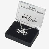 Small shapely Flying Spaghetti Monster Pendant/Necklace - bright silver finish