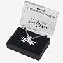Small 'shapely' Flying Spaghetti Monster Pendant/Necklace - bright silver finish