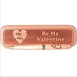 Personalized Valentine Laser Engraved Wood Pen and Box