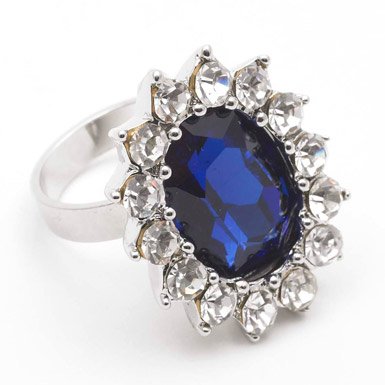 Faux Sapphire Royal Engagment Ring