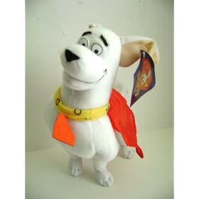 Superman Superdog Super Dog Large Plush Doll Stuffed Toy 10 inches, Hard to find item, for childeren ages 3+