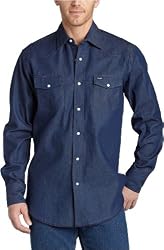 Wrangler Men's Cowboy Cut Work Western Long Sleeve Shirt