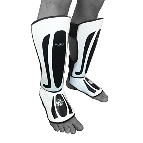 Valour Strike Leather Shin Instep Guard Leg Pads ★ Protective Gear Thai