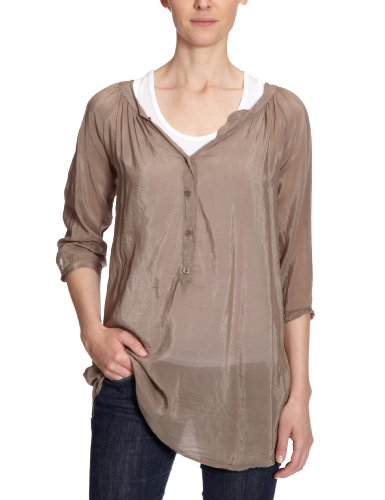 Cross Jeans Damen Bluse, 70135, Gr. 42 (L), Beige (taupe 383) Preisvergleich