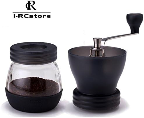 RC 120g Capacity Manual Ceramic Burr Coffee Grinder, Hand-crank Coffee Mill---Black