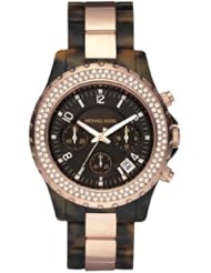 Michael Kors Womens MK5416 Madison Chronograph Tortoise and Rose Gold Watch