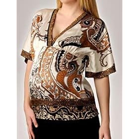 Buy A Pea in the Pod Collection: Hale Bob Elbow Sleeve Empire Waist Maternity Blouse by Hale Bob