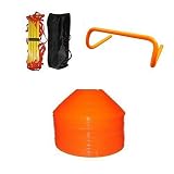 Mini Coach's Kit - (4) 6 Inch Hurdles, 1 Agility Ladder, 40 Cones