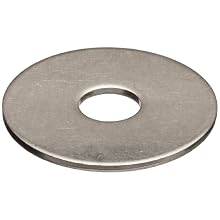 Fender Flat Washer, 316 Stainless Steel, Round Shape, Plain Finish, USA Made