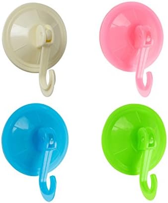 Kidelle (TM) Sturdy Removable Suction Hooks, Shower Hooks, Kitchen Hooks, Window Hooks, 4 Pieces