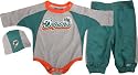 Miami Dolphins Newborn Long Sleeve Creeper Pant and Skull Cap Set