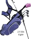 Linksman Golf 9-12 Year Old Girls Right Handed Junior Set w/ Stand Bag