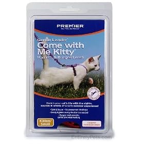 Gentle Leader Come w Me Kitty Harness and Bungee Small BLUE by Premier