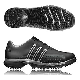 Adidas 2008 Mens Powerband Golf Shoe - Black Lt. Metallic Silver Black - 737857 by adidas