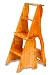 2 IN 1 CONVERTIBLE WOODEN CHAIR (SPACE SAVING OAK CHAIR AND 4 STEP STOOL!)