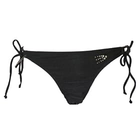 Buy Guess Black Side Tie Swim-bottoms w Rhinestones by Guess