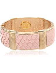 Ted Rossi "Pastel Ladylike" Python Bar Metal Bracelet, 9"