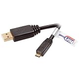 Produkt-Bild: Vivanco USB 2.0 zertifiziertes Kabel mit Goldkontakten, USB A Stecker <-> Mikro USB B Stecker 1.8 m