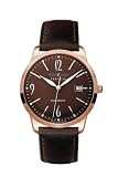 Zeppelin Herrenarmbanduhr Flatline Automatic mit Datum braun 7352-5