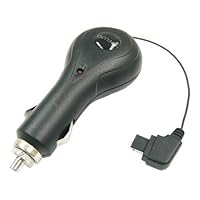 Retractable Cell Phone Car Charger for Samsung BlackJack SGH-i607, SGH-P300, SGH-E900, SGH-E906, SGH-D800, SGH-D807, SGH-D820, SGH-A437, SGH-A707 SYNC, SGH-A717, SGH-A727, SGH-T219, SGH-T329 STRIPE, SGH-T509, SGH-T519 TRACE, SGH-T629, SGH-T809, Helio Heat