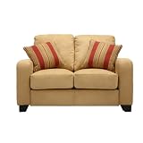 Route 66 Loveseat With Cabana Pillows - Butter