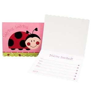 Click to buy LadyBugs: Oh So Sweet Invitations (8) Party Suppliesfrom Amazon!