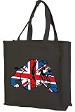 Best of British, British Bulldog Union Jack Cotton shopping bag black