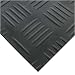 Rubber-Cal Diamond-Grip Rolled Rubber Floor Mat - Black in color - 1/8" x 48" x 7ft rolls