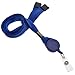 Specialist ID Royal Blue Retractable Badge Reel and Breakaway Lanyard Combo - Stretchy Neck Strap with Retracting Reel Cord for Office Badges, Keys and Access Cards
