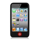Black Minisuit Touch Case - Silicone skin design cases for Apple iPod Touch 4g 4th Generation bonus screen protector + Minisuit LCD Cleaner