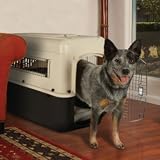 Petmate Vari Kennel Ultra Fashion, Intermediate, Bleached Linen/Black