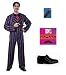 The Addams Family Gomez Adult Standard Costume including Mustache (Black), 9