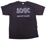 Impact Men's AC/DC Back In Black Short Sleeve T-Shirt,Black,X-Large