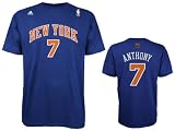 NBA New York Knicks Carmelo Anthony Youth 8-20 Short Sleeve Name & Number T-Shirt, Small, Blue