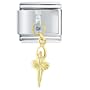 Golden Italian Charm Bracelet Ballerina Dancer Dangle