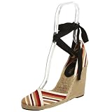Nine West Women's Imbuto Ankle Wrap Espadrille,Taupe Multi,7.5 M