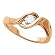 18K Rose Gold Diamond Ring - 0.20 Ct.