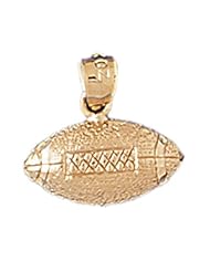 Dazzlers Solid 14k Gold Football Ball Charm Pendant Available in three colors from jewelsberry (weights: 1.2 grams only)