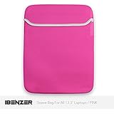 iBenzer - Sleeve Bag Cover Case for ALL Laptop 13" 13 inch Macbook Pro/ Macbook Unibody / Macbook Air (MMP13BAG/PK Pink)