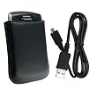 OEM RIM Blackberry Micro USB microUSB ASY-18683-001 Sync Data Cable and Blackberry Leather Pouch HDW-19815-001 for Storm 9500 Thunder 9530
