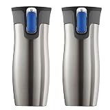 Double Wall Vacuum Insulated Travel Mugs *(2 Pack Stainless)*