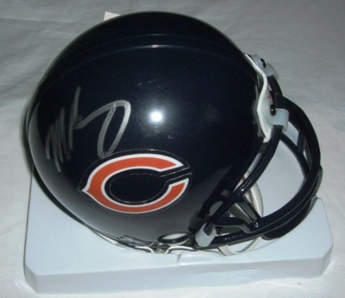 Mike Singletary Autographed Chicago Bears Mini Helmet W/PROOF, Picture of Mike Signing For Us, San Francisco 49ers