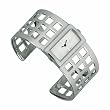 Elle Women's Sterling Silver Waffle Cuff Watch #SW2851AS